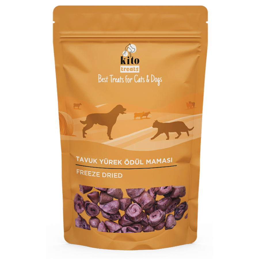 Kito Freeze Dried Chicken Heart for Cats 30 gr