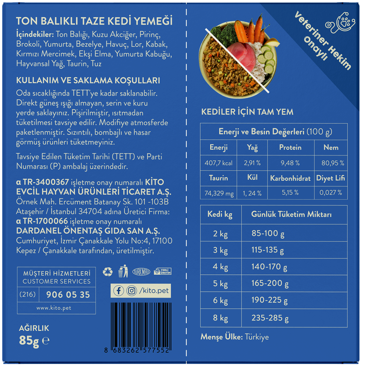 Ton Balıklı Taze Kedi Yemeği