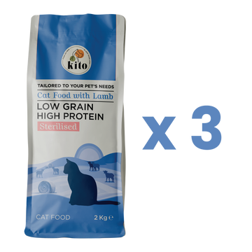 3 adet 2 kg kısır kedi maması