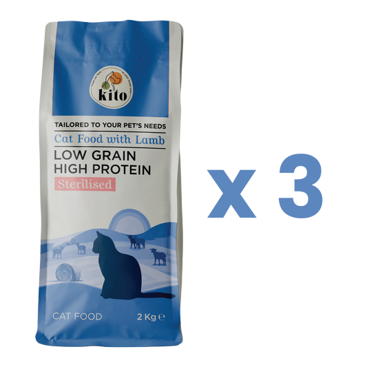 3 adet 2 kg kısır kedi maması