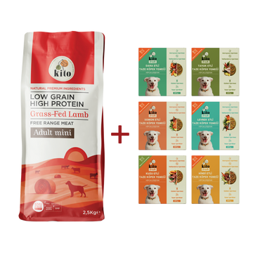 Yetişkin Mini Irk Köpek Maması 2.5 KG + Köpek Kito Fresh Tanışma Paketi