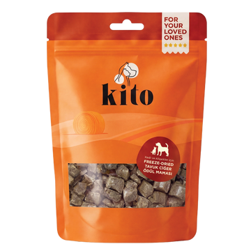 Kito Freeze Dried Tavuk Ciğer Ödül Maması 30 gr (Kediler ve Köpekler için)