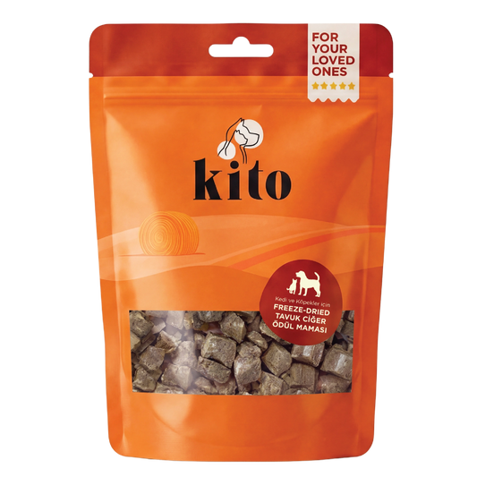 Kito Freeze Dried Tavuk Ciğer Ödül Maması 30 gr (Kediler ve Köpekler için)