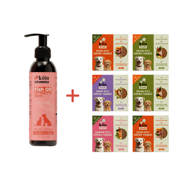 Köpekler için Kito Fresh Tanışma Paketi + Kito Balık Yağı 200 ml