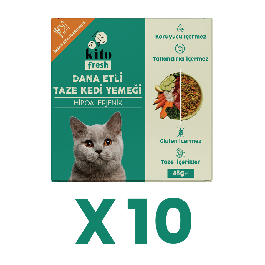 Kito Fresh Cat Food with Beef X 10 (850 gr)