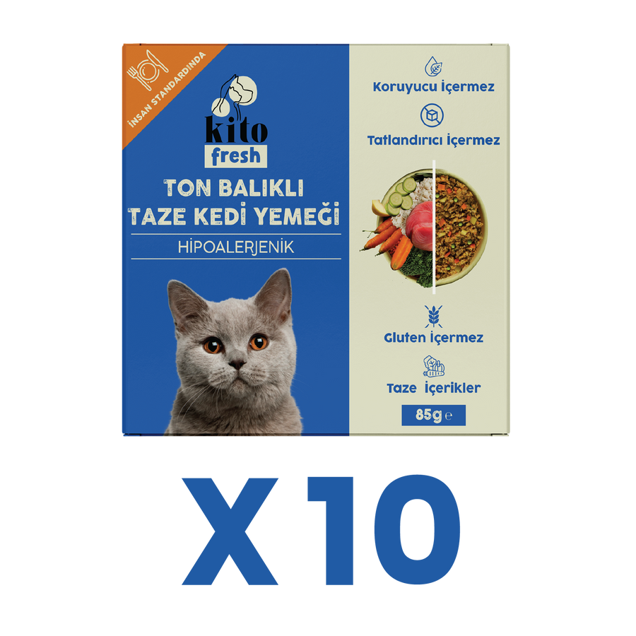 Ton Balıklı Kedi Kito Fresh X 10 (850 gr)