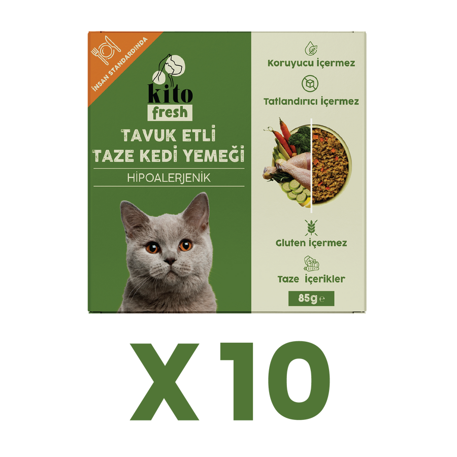 Kito Fresh Cat Food with Chicken X 10 (850 gr)