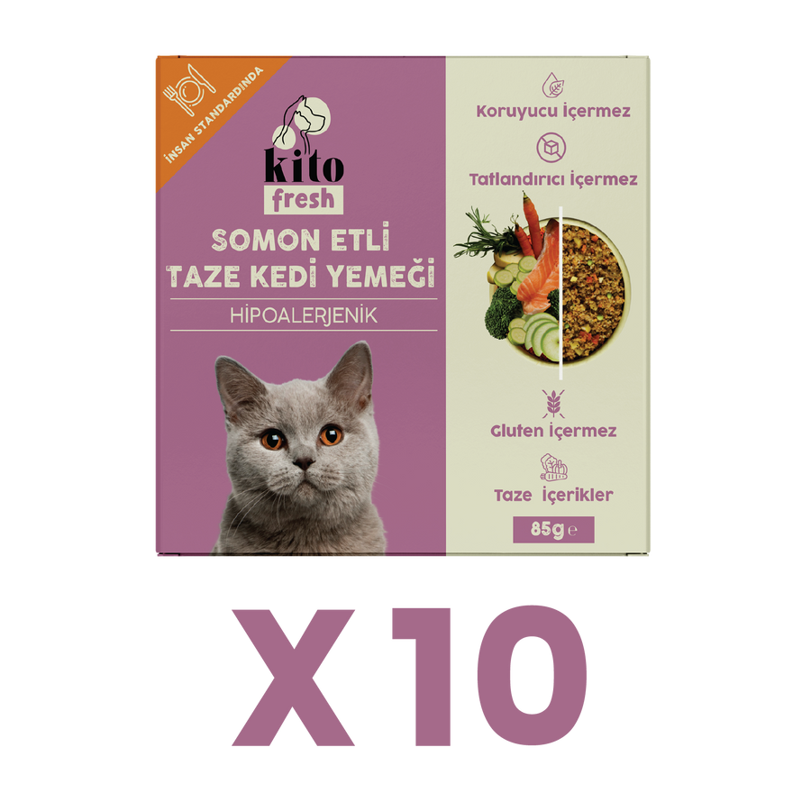 Kito Fresh Cat Food with Salmon X 10 (850 gr)