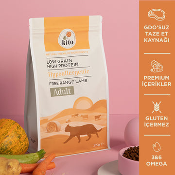 Kito Doğal Besi Kuzu Etli Yetişkin Kedi Maması 2 KG
