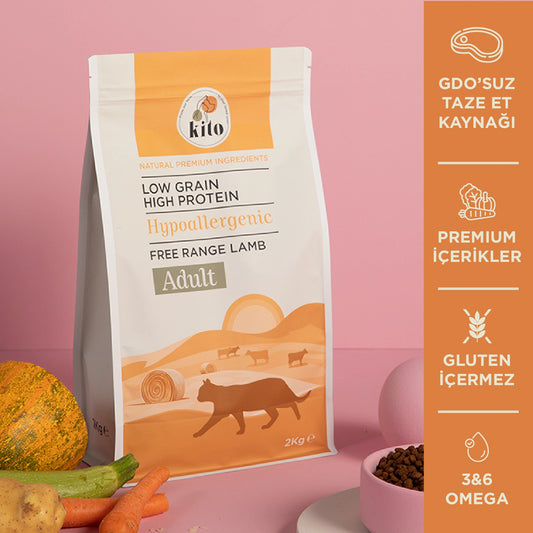 Kito Doğal Besi Kuzu Etli Yetişkin Kedi Maması 2 KG